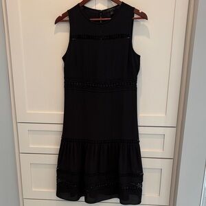 Ann Taylor Black Sleeveless Midi Dress